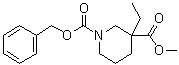 结构式 CAS# 1363166-02-2, 1-苄氧羰基-3-乙基哌啶-3-羧酸甲酯