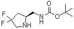 structure of CAS# 1363384-66-0, N-[[(2S)-4,4-Difluoro-2-pyrrolidinyl]methyl]carbamic acid 1,1-dimethylethyl ester