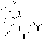 结构式 CAS# 13639-54-8, beta-D-四乙酰葡萄糖乙基黄原酸酯