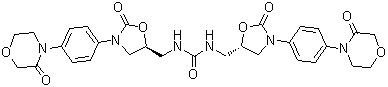 structure of CAS# 1365267-35-1, N,N'-Bis[[(5S)-2-oxo-3-[4-(3-oxo-4-morpholinyl)phenyl]-5-oxazolidinyl]methyl]urea