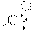 5-Bromo-3-fluoro-1-(tetrahydro-2H-pyran-2-yl)-1H-indazole molecular structure (CAS 1365889-96-8)