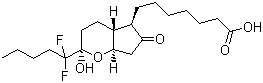结构式 CAS# 136790-76-6, 鲁比前列素; 7-[(1R,4R,6R,9R)-4-(1,1-二氟戊基)-4-羟基-8-氧代-5-氧杂双环[4.3.0]壬烷-9-基]庚酸