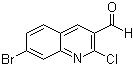 structure of CAS# 136812-31-2, 7-Bromo-2-chloro-3-quinolinecarboxaldehyde