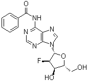 结构式 CAS# 136834-20-3, N-苯甲酰基-2'-脱氧-2'-氟腺苷