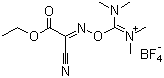 structure of CAS# 136849-72-4, O-((Ethoxycarbonyl)cyanomethyleneamino)-N,N,N',N'-tetramethyluronium tetrafluoroborate;TOTU