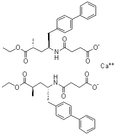 结构式 CAS# 1369773-39-6, (alphaR,gammaS)-gamma-[(3-羧基-1-氧代丙基)氨基]-alpha-甲基联苯-4-戊酸乙酯钙盐