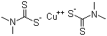 structure of CAS# 137-29-1, Copper dimethyldithiocarbamate;Bis(dimethylcarbamodithioato-S,S') copper