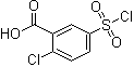 2-Chloro-5-(chlorosulfonyl)benzoic acid molecular structure (CAS 137-64-4)