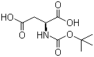 结构式 CAS# 13726-67-5, Boc-L-天冬氨酸; N-叔丁氧羰基-L-天冬氨酸