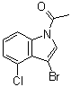 structure of CAS# 1375064-70-2, 1-(3-Bromo-4-chloro-1H-indol-1-yl)ethanone