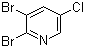 structure of CAS# 137628-17-2, 2,3-Dibromo-5-chloropyridine;5-Chloro-2,3-dibromopyridine