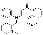 structure of CAS# 137642-54-7, 1-[(1-Methyl-2-piperidinyl)methyl]-1H-indol-3-yl]-1-naphthalenyl-methanone
