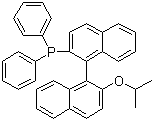 structure of CAS# 137769-30-3, (S)-(+)-(Diphenylphosphino)-2'-isopropoxy-1,1'-binaphthyl