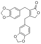 2,3-双(3,4-亚甲基二氧基苄基)丁-2-烯-4-内酯分子结构 (CAS 137809-97-3)