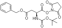 Boc-L-aspartic acid 4-benzyl 1-(N-hydroxysuccinimide) ester molecular structure (CAS 13798-75-9)