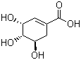 结构式 CAS# 138-59-0, 莽草酸; 3,4,5-三羟基-1-环己烯-1-甲酸