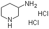3-氨基哌啶二盐酸盐分子结构 (CAS 138060-07-8)