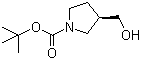 结构式 CAS# 138108-72-2, (R)-1-Boc-3-羟甲基吡咯烷; (R)-1-叔丁氧羰基-3-羟甲基吡咯烷