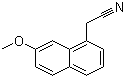 结构式 CAS# 138113-08-3, 2-(7-甲氧基萘-1-基)乙腈