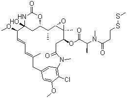 结构式 CAS# 138148-68-2, N2'-去乙酰基-N2'-[3-(甲基二硫基)-1-氧代丙基]美登素