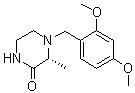 结构式 CAS# 1383146-20-0, (R)-4-(2,4-二甲氧基苄基)-3-甲基哌嗪-2-酮