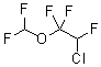 structure of CAS# 13838-16-9, Enflurane;(±)-Enflurane; 2-Chloro-1,1,2-trifluoro-1-difluoromethoxyethane; 2-Chloro-1,1,2-trifluoroethyl difluoromethyl ether; 347; Alyrane; Anesthetic Compound No. 347; Compound 347; Methylflurether; NSC 115944; Ohio 347; R-E 235ca2