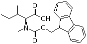 structure of CAS# 138775-22-1, Fmoc-N-methyl-L-isoleucine;N-(9-Fluorenylmethyloxycarbonyl)-N-methyl-L-isoleucine; Fmoc-N-Me-Lle-OH