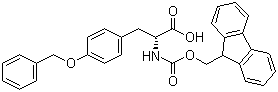 N-[(9H-芴-9-基甲氧基)羰基]-O-(苯基甲基)-D-酪氨酸分子结构 (CAS 138775-48-1)