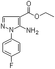 结构式 CAS# 138907-68-3, 5-氨基-1-(4-氟苯基)-1H-吡唑-4-羧酸乙酯