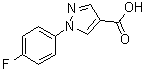 1-(4-Fluorophenyl)-1H-pyrazole-4-carboxylic acid molecular structure (CAS 138907-81-0)