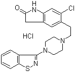 盐酸齐拉西酮分子结构 (CAS 138982-67-9)