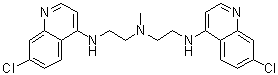 结构式 CAS# 1391426-22-4, N2-(7-氯-4-喹啉基)-N1-[2-[(7-氯-4-喹啉基)氨基]乙基]-N1-甲基-1,2-乙二胺