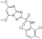 structure of CAS# 139528-85-1, Metosulam;N-(2,6-Dichloro-3-methylphenyl)-5,7-dimethoxy-[1,2,4]triazolo[1,5-a]pyrimidine-2-sulfonamide