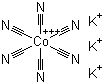 结构式 CAS# 13963-58-1, 六氰合钴酸钾; 钴氰化钾