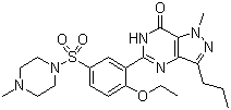 structure of CAS# 139755-83-2, Sildenafil;5-[2-Ethoxy-5-(4-methylpiperazin-1-yl-sulphonyl)phenyl]-1-methyl-3-n-propyl-1,6-dihydro-7H-pyrazol[4,3d]pyrimidin-7-one