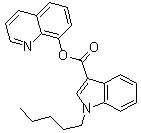 结构式 CAS# 1400742-17-7, 1-戊基-1H-吲哚-3-羧酸 8-喹啉基酯