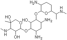 结构式 CAS# 1403-66-3, 庆大霉素; 正泰霉素; 艮他霉素