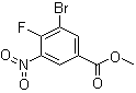 structure of CAS# 1403483-79-3, 3-Bromo-4-fluoro-5-nitrobenzoic acid methyl ester