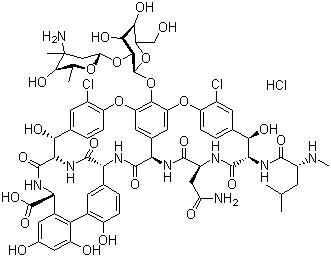 结构式 CAS# 1404-93-9, 盐酸万古霉素