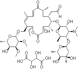 Tylosin tartrate molecular structure (CAS 1405-54-5)