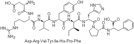 Angiotensin molecular structure (CAS 1407-47-2)