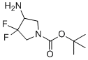 Tert-butyl 4-amino-3,3-difluoropyrrolidine-1-carboxylate molecular structure (CAS 1408074-83-8)