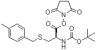 结构式 CAS# 140842-91-7, (R)-[2-[(2,5-二氧代-1-吡咯烷基)氧基]-1-[[[(4-甲基苯基)甲基]硫代]甲基]-2-氧代乙基]氨基甲酸叔丁酯