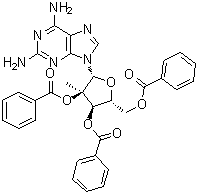 structure of CAS# 1412427-05-4, 2-Amino-2'-C-methyladenosine 2',3',5'-tribenzoate