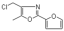 结构式 CAS# 141399-54-4, 4-氯甲基-2-(2-呋喃基)-5-甲基恶唑