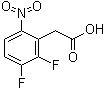 structure of CAS# 141428-47-9, 2,3-Difluoro-6-nitrobenzeneacetic acid;(2,3-Difluoro-6-nitrophenyl)acetic acid