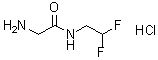 结构式 CAS# 1414642-43-5, 2-氨基-N-(2,2-二氟乙基)乙酰胺盐酸盐