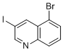 结构式 CAS# 1416438-35-1, 5-溴-3-碘喹啉