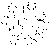 structure of CAS# 1416881-52-1, 2,4,5,6-Tetra(9H-carbazol-9-yl)isophthalonitrile;2,4,5,6-Tetra-9H-carbazol-9-yl-1,3-benzenedicarbonitrile