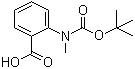 structure of CAS# 141871-02-5, 2-[[(1,1-Dimethylethoxy)carbonyl]methylamino]benzoic acid